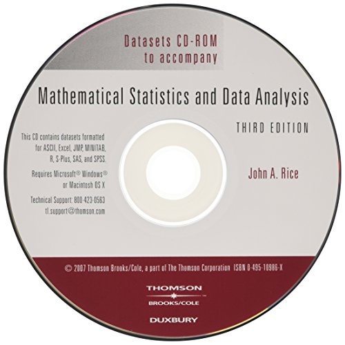 Datasets CD-ROM for Rice's Mathematical Statistics and Data Analysis, 3rd