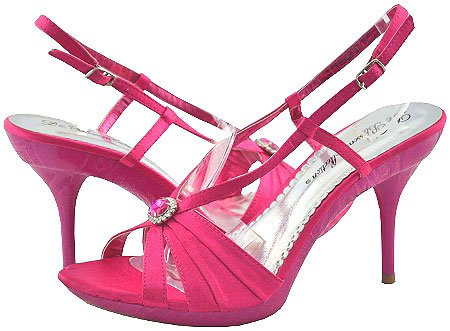 51ls2lE6%2B7L Fabulous Girls Fuchsia Black Zebra Strap Dress Heel Sandals Shoes 4 4
