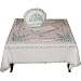 Tablecloth with Napkins in White Cotton Embroidered