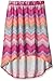 Derek Heart Girls' Big Print Hi-Low Elastic Waist Skirt