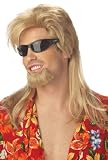 Blonde Beach Bro Wig and Beard - Adult Std.