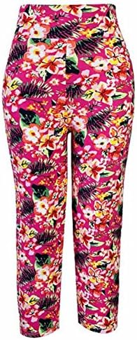 Capri Yoga Pants for Women - Best Girls Yoga Pants Soft Cotton Cropped Leggings S/M Multi Color