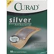 Curad Silver Natural Antibacterial, 10 Extra Large Bandages