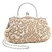 MG Collection Adele Embroidered Seed-Beaded Evening Purse