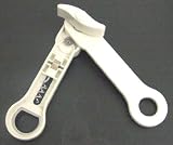 WHITE SMART KITCHEN TIN CAN OPENER CANS, BOTTLE LIDS