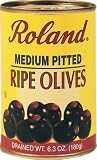Review Roland  / Roland Medium Pitted Ripe Olives, 15-Ounce Tins (Pack of 24)
