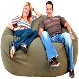 6-feet X-large Olive Cozy Sac Foof Bean Bag Chair Love Seat