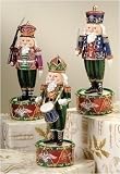 Set of 3 Nutcracker Musical Christmas Figures 11.75
