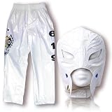 REY MYSTERIO Kid's Size Solid White Wrestling OUTFIT