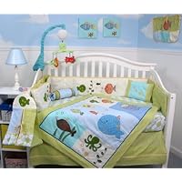 SoHo Gold Fish Aquarium 10 pieces Baby Crib Bedding Set
