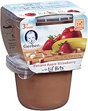 Gerber Purees 3rd Foods, Banana Apple Strawberry with Lil Bits, 10 Ounce (Pack of 6)