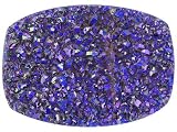 14X10MM CUSHION TREATED PEACOCK DRUSY QUARTZ