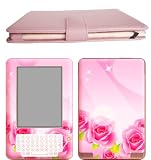 Amzon Kindle 2 Genuine Leather Case Cover Jacket + Skin Sticker Ebook Accessories Combo