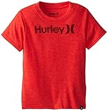 Hurley Little Boys' One and Only Toddler Tee, College Red Heather, 3T