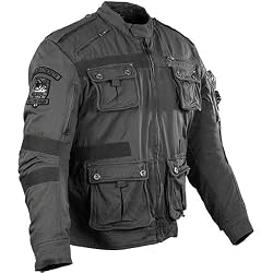 Speed and Strength Call to Arms Men's Textile On-Road Motorcycle Jacket w/ Free B&F Heart Sticker - Grey