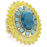 Leslie Danzis Blue and Yellow Mosaic Stretch R