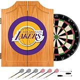 Los Angeles Lakers NBA Wood Dart Cabinet Set