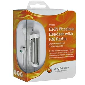 Amazon.com: Sony Ericsson WHITE MW600 Hi-Fi Wireless Headset with FM ... Amazon.com: Sony Ericsson WHITE MW600 Hi-Fi Wireless Headset with FM ...