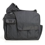 Diaper Dude Messenger II Diaper Bag in Black Pinstripe