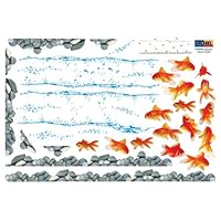 Easy Instant Decoration Wall Sticker Decal - Gold Fish