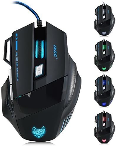 3CACCES Predator 5500 DPI, 500Hz, LED Optical USB Wired 7 Button Professional Gaming Mouse