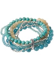 Trinidad Seven Strand Silver Accented Bead Bracelet Set