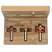CMT 855.803.11 3-Piece Glass Panel 1/2-Inch Shank Router Bit Set