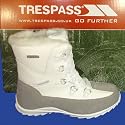 Ladies Trespass White Leather Waterproof Snow Ski Walking Boots