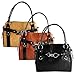 Womens Faux Leather Rina Rich Complete Delight Shoulder Handbag Purse (different colors available)