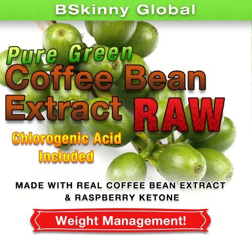 Pure Green Coffee Bean Extract Raw with 50% Chlorogenic Acid | 800mg of Green Coffee Bean Extract with 100mg Raspberry Ketones | Includes link to FOOD JOURNAL