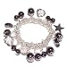 The Black Cat Jewellery Store-Sweetie Style Bracelet w/ Hematite, Swarovski Crystals and Czech Pearl