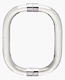 CRL 6 Smooth Style Acrylic Back-To-Back Shower Door Pull Handle with Chrome Rings