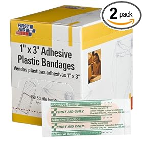 First Aid Only 1 X 3 Plastic Bandage, 250-Count Boxes (Pack of 2) by First Aid Only
