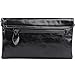Jack&Chris® New Women Leather Envelop Clutch Shoulder Tote Bag Handbag Purse,WBGT035 (Black)