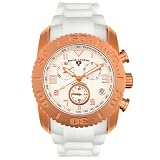 Swiss Legend Men's Commander Chronograph White Rubber Strap Watch