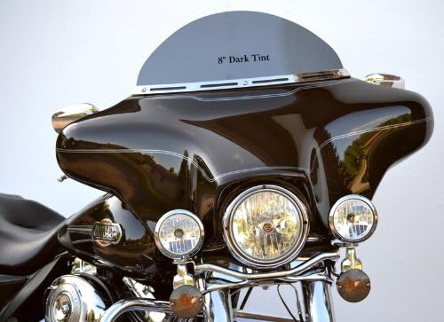 KKG Enterprises 8"DK-1 Dark Tint Windshield To Fit Harley Davidson