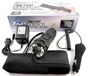 Extreme ZAP Light 1 Million Volt Rechargeable Stun Gun & Flashlight w/ Holster - 2 YEAR WARRANTY