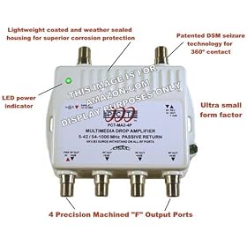 4 PORT CABLE TV / HDTV / DIGITAL AMPLIFIER INTERNET MODEM SIGNAL BOOSTER INTERNET AMP
