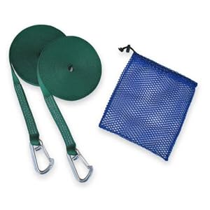 2ea. 60ft. Jackline Straps with Stainless Steel Hooks by