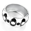 Hinged Fashion Bangle Black & White