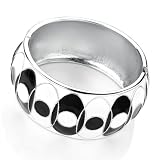 Hinged Fashion Bangle Black & White