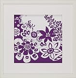 IMAGE OF Green Frog Art Flower Power Series Framed Art, Purple