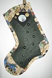 ATV on Green Quilt Christmas Stockings Handcrafted Keepsakes Personalized with Picture Frame - FREE Shipping
