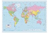 Kitchen & Housewares : Political World Map - Giant Poster - 100cm x 140cm