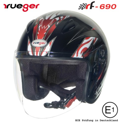 rueger Jethelm RF-690 Red-Galaxy