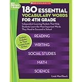 180 essential vocabulary words for 4th grade independent learning packets that help students learn the most important