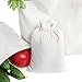 CoZroom Cotton Muslin Bag Tote Natural Color Reusable Durable for Grocery Shopping Craft DIY Promo Set of Six