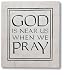 God Is Near Us Crackle Ceramic Plaque