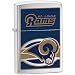 All Products : Nfl St. Louis Rams Brushed Chrome Zippo Lighter-Size: One Size