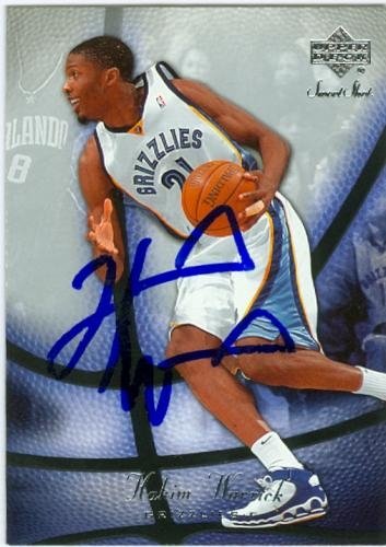 Hakim Warrick Autographed/Hand Signed Basketball Card (Memphis Grizzlies) 2006 Upper Deck #42